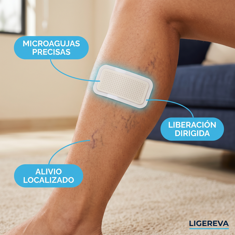 Profundidad de penetración: crema vs parche Ligereva